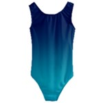 Navy Teal Kids  Cut-Out Back One Piece Swimsuit