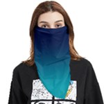 Navy Teal Face Covering Bandana (Triangle)