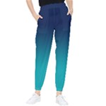 Navy Teal Tapered Pants