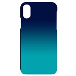 Navy Teal iPhone X/XS Black UV Print Case
